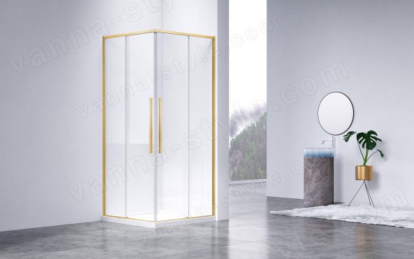 Душевой уголок Vincea Slim-N VSS-4SN8010CLG 100x80, профиль брашированное золото 100x80, профиль брашированное золото