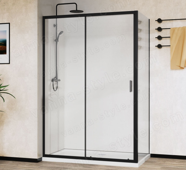 Душевой уголок Vincea City VSR-5CT9011CLB 110x90, профиль хром 110x90, профиль хром