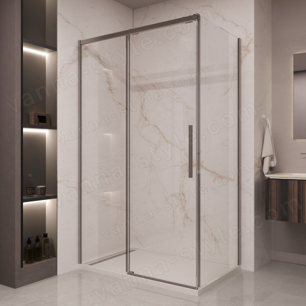 Душевой уголок Vincea Stella VSR-1ST9012CLGM 120x90, профиль вороненая сталь 120x90, профиль вороненая сталь