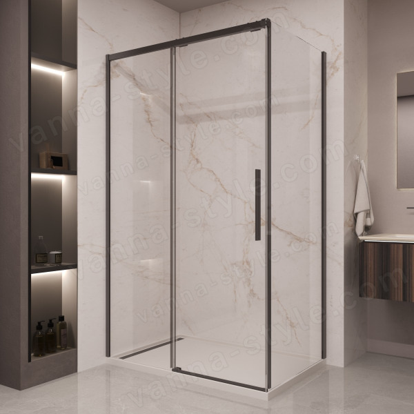 Душевой уголок Vincea Stella VSR-1ST1016CLB 160x100, профиль черный 160x100, профиль черный