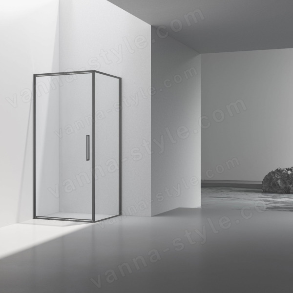 Душевой уголок Vincea Slim VSR-4SLP9090CLGM 90x90, профиль вороненая сталь 90x90, профиль вороненая сталь