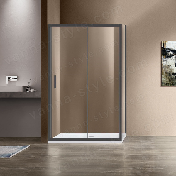 Душевой уголок Vincea Garda VSR-1G8012CLGM 120x80, профиль вороненая сталь 120x80, профиль вороненая сталь