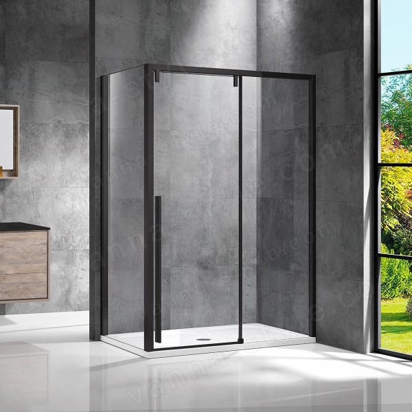 Душевой уголок Vincea Lugano VSR-1L8012CLB-1 120x80, профиль черный 120x80, профиль черный