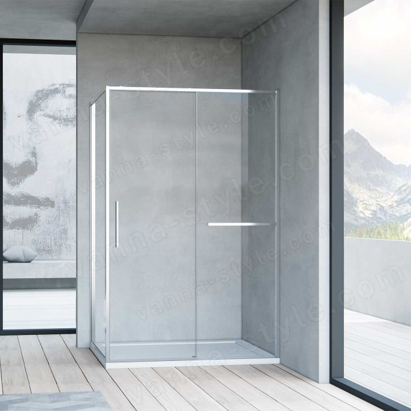Душевой уголок Vincea Slim Soft VSR-1SS1012CL 120x100, профиль хром 120x100, профиль хром
