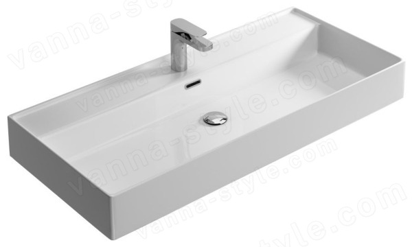 Раковина Hidra Kiub KI100/026 101x46, черная матовая 101x46, черная матовая