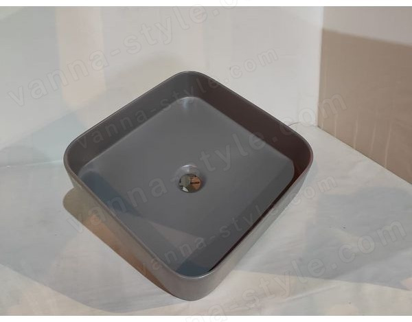 Раковина White Ceramic Blade W0507FM 40x40, серая матовая 40x40, серая матовая