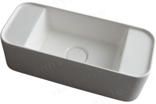 Раковина White Ceramic Geo Mini W7107FM 50.5x22.5, серая матовая 50.5x22.5, серая матовая