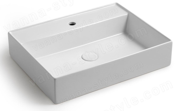 Раковина White Ceramic Like W091705 60x46, черная матовая 60x46, черная матовая