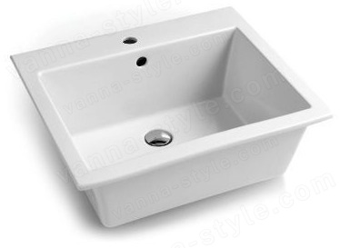 Раковина White Ceramic Rio W0135F01 60x51, белая глянцевая 60x51, белая глянцевая