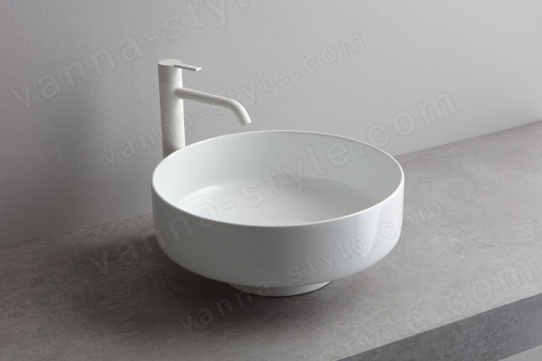 Раковина White Ceramic Was W100705 40x18, черная матовая 40x18, черная матовая