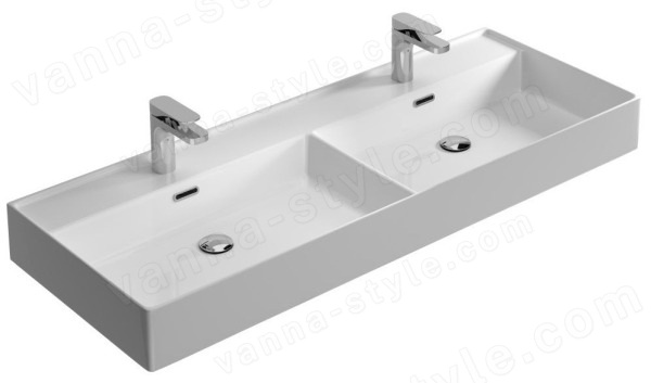 Раковина Hidra Kiub KI120DV/006 121x46, белая матовая 121x46, белая матовая