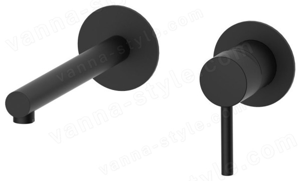 Смеситель для раковины AQG Stick 01STR160NG встраиваемый, черный матовый встраиваемый, черный матовый
