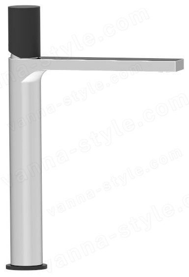 Смеситель для раковины AQG Tube 01TUB120NC, хром-черный матовый, хром-черный матовый