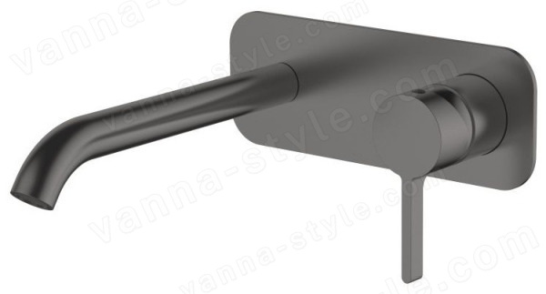 Смеситель для раковины AQG Urban Flow 01URF170GM встраиваемый, оружейная сталь встраиваемый, оружейная сталь