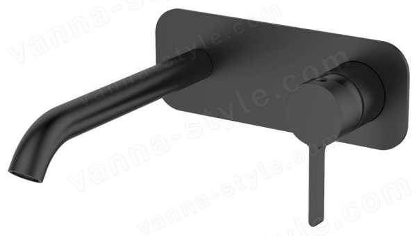 Смеситель для раковины AQG Urban Flow 01URF170NG встраиваемый, черный матовый встраиваемый, черный матовый