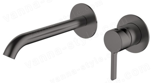 Смеситель для раковины AQG Urban Flow 01URF160GM встраиваемый, оружейная сталь встраиваемый, оружейная сталь