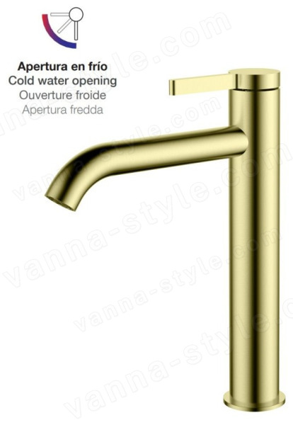 Смеситель для раковины AQG Urban Flow 01URF120OC, матовое золото, матовое золото