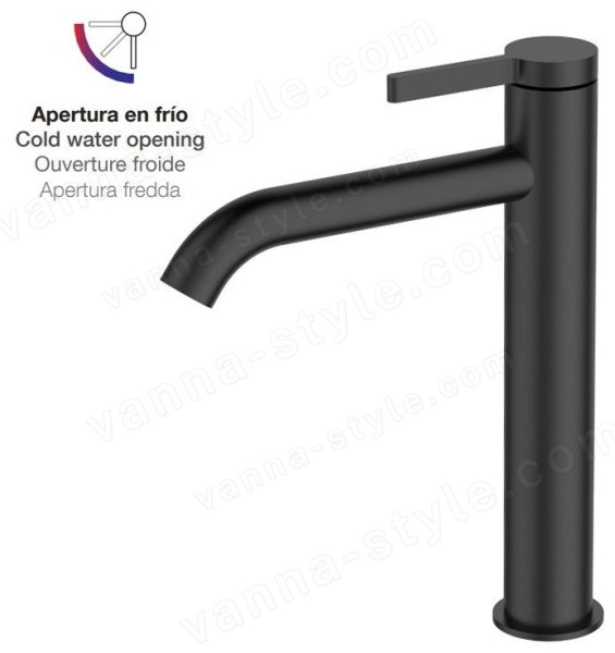 Смеситель для раковины AQG Urban Flow 01URF120NG, черный матовый, черный матовый