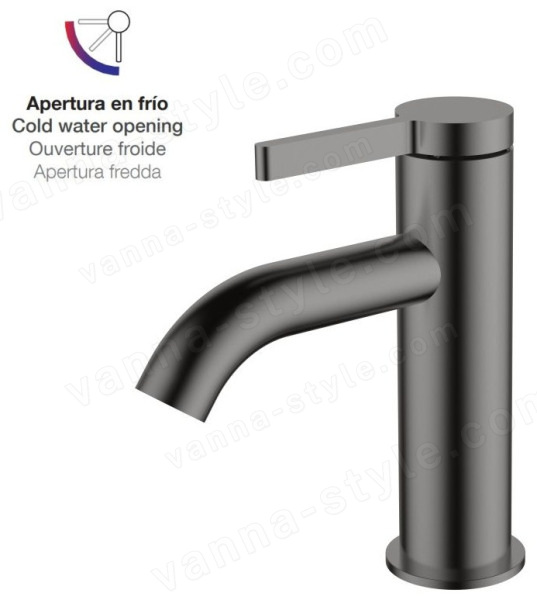 Смеситель для раковины AQG Urban Flow 01URF100GM, оружейная сталь, оружейная сталь