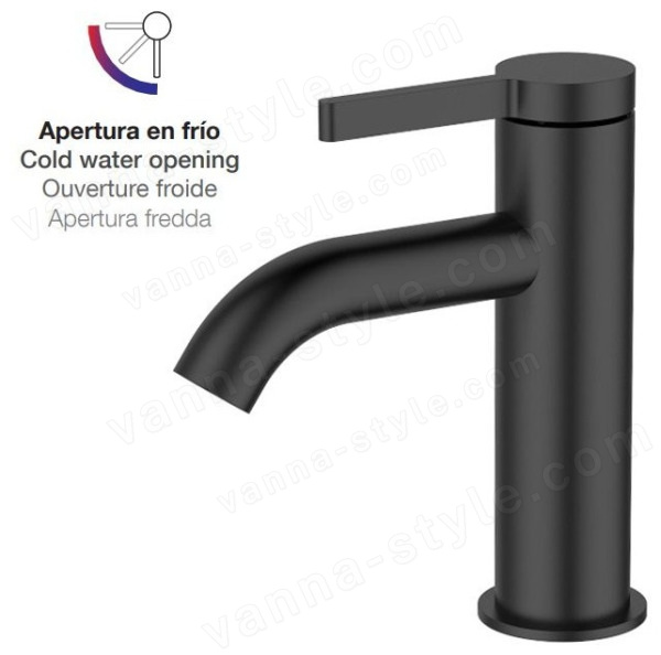 Смеситель для раковины AQG Urban Flow 01URF100NG, черный матовый, черный матовый