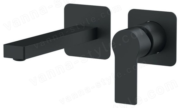 Смеситель для раковины Daniel Reflex RX632P-15 встраиваемый, черный матовый встраиваемый, черный матовый