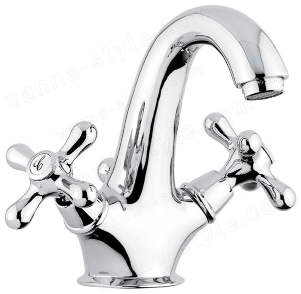 Смеситель для раковины Emmevi Deco Classic 12013/CO, хром-золото, хром-золото
