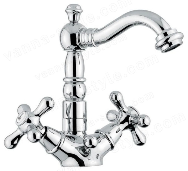 Смеситель для раковины Emmevi Deco Old 12615/CO, хром-золото, хром-золото