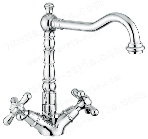 Смеситель для раковины Emmevi Deco Old 12613/CO, хром-золото, хром-золото