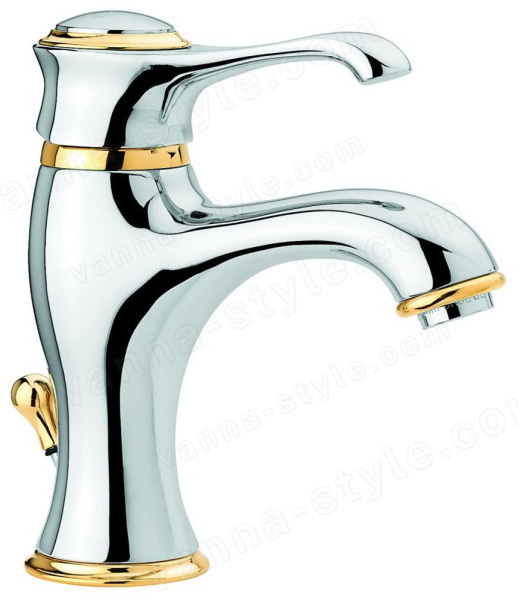 Смеситель для раковины Emmevi Tiffany 6003/CO, хром-золото, хром-золото