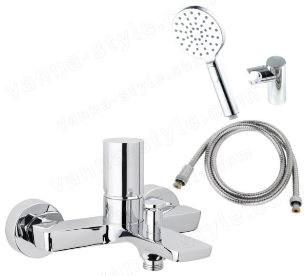 Смеситель для ванны AQG Tube 01TUB410CR, хром, хром