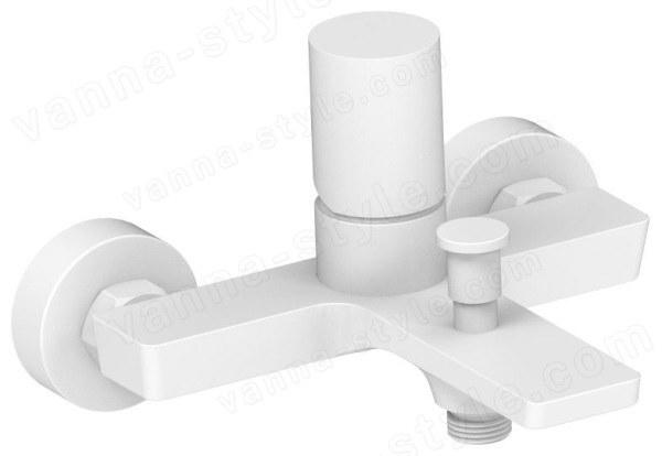 Смеситель для ванны AQG Tube 01TUB400BL, белый матовый, белый матовый