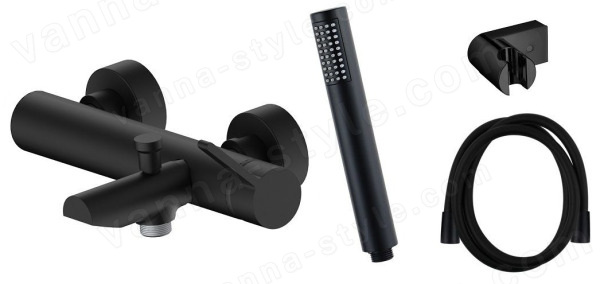Смеситель для ванны AQG Urban Flow 01URF424NG, черный матовый, черный матовый