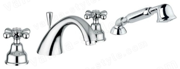 Смеситель на борт ванны Emmevi Deco Classic 12120/BR, бронза, бронза