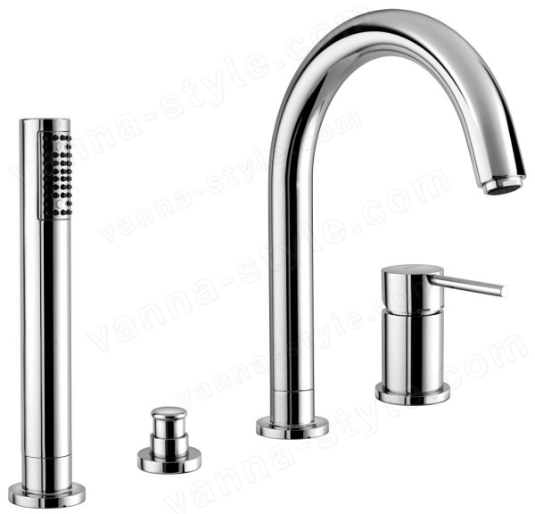 Смеситель на борт ванны Emmevi Piper 45120/ORS, брашированное золото, брашированное золото