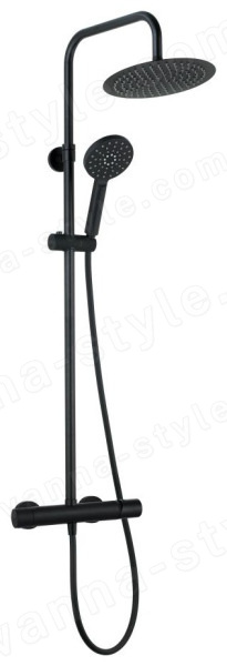 Душевая система AQG Tube 21NIR25TUA05, черный матовый, черный матовый