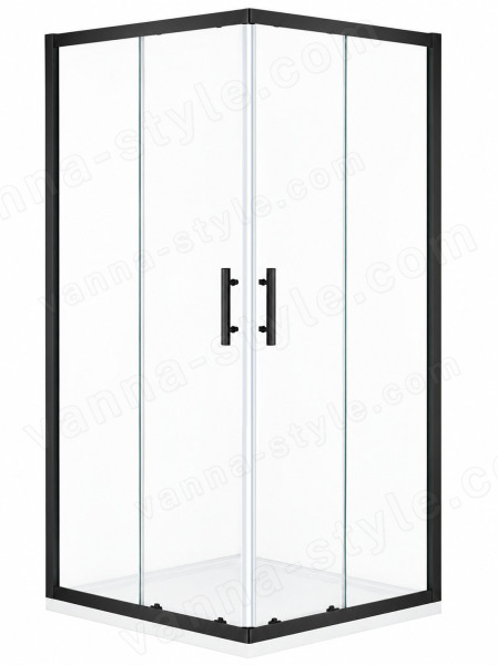 Душевой уголок Cezares ECO-O-A-2-100-C-NERO 100x100, профиль черный 100x100, профиль черный
