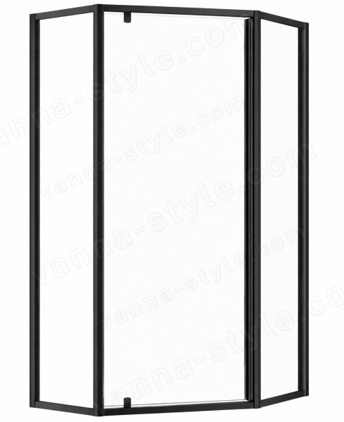 Душевой уголок Cezares ECO-O-P-1-90-C-NERO 90x90, профиль черный 90x90, профиль черный
