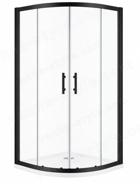 Душевой уголок Cezares ECO-O-R-2-90-C-NERO 90x90, профиль черный 90x90, профиль черный