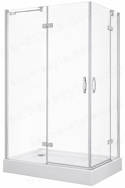 Душевой уголок Cezares BERGAMO-W-AH-2-100/90-C-Cr-L 100x90, профиль хром 100x90, профиль хром