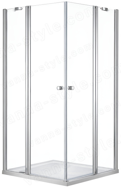 Душевой уголок Cezares ELENA-W-A-2-80-P-Cr 80x80, рифленое стекло, профиль хром 80x80, рифленое стекло, профиль хром