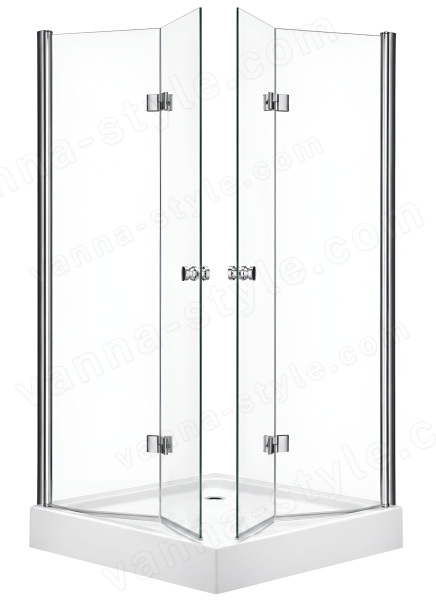 Душевой уголок Cezares ELENA-W-AS-2-100-C-Cr 100x100, профиль хром 100x100, профиль хром