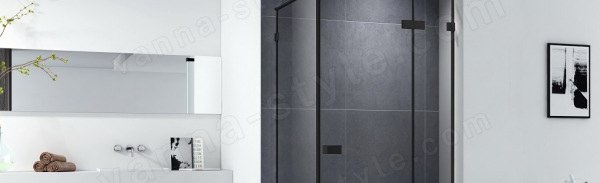 Душевой уголок Cezares BELLAGIO-A-1-100-C-NERO 100x100, профиль черный 100x100, профиль черный