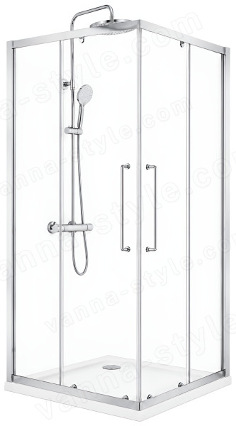 Душевой уголок Cezares RELAX 304 RELAX-304-A-2-90-C-CR 90x90, профиль хром