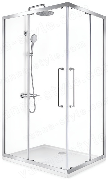 Душевой уголок Cezares RELAX 304 RELAX-304-AH-2-120/90-C-CR 120x90, профиль хром