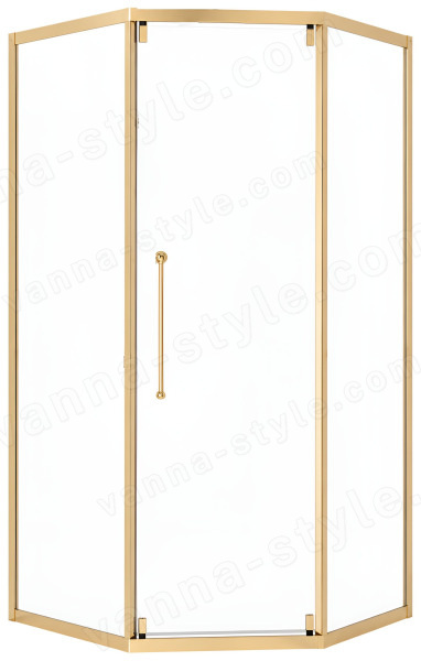Душевой уголок Cezares RELAX 304 RELAX-304-P-1-100-C-BORO 100x100, профиль золото