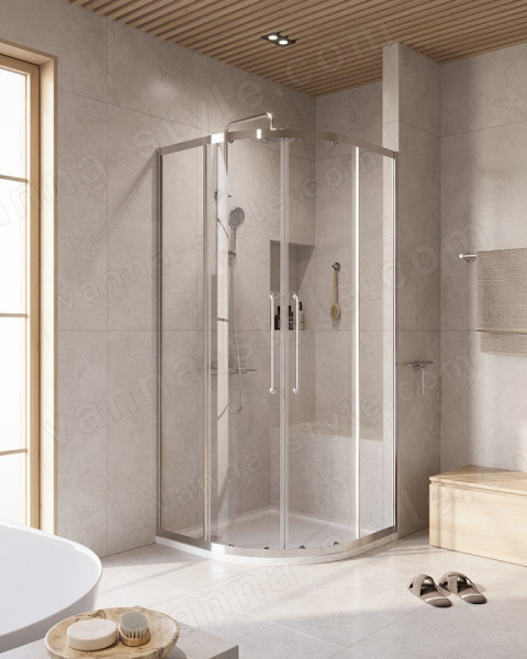 Душевой уголок Cezares RELAX 304 RELAX-304-R-2-90-C-CR 90x90, профиль хром