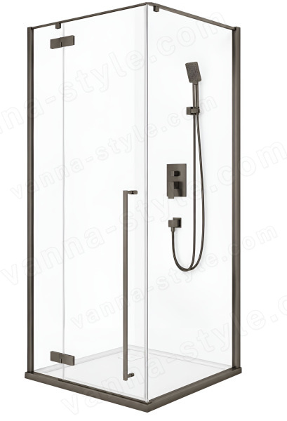 Душевой уголок Cezares LINER-A-1-90-C-GM-L 90x90, профиль сталь 90x90, профиль сталь