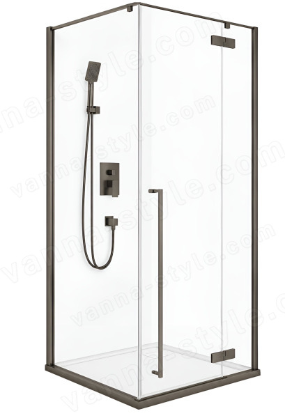 Душевой уголок Cezares LINER-A-1-90-C-GM-R 90x90, профиль сталь 90x90, профиль сталь