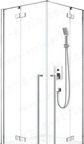 Душевой уголок Cezares LINER-A-2-100-C-Cr 100x100, профиль хром 100x100, профиль хром