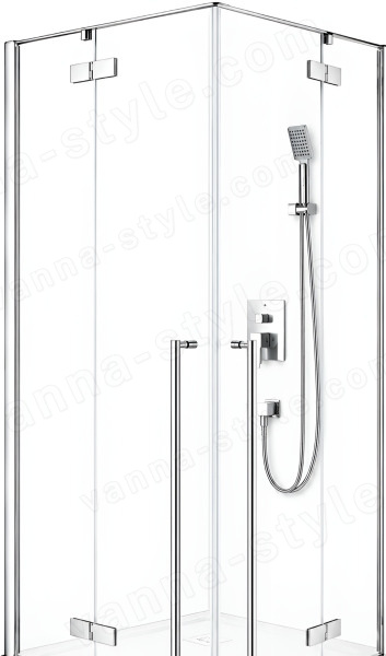 Душевой уголок Cezares LINER-A-2-90-C-Cr 90x90, профиль хром 90x90, профиль хром